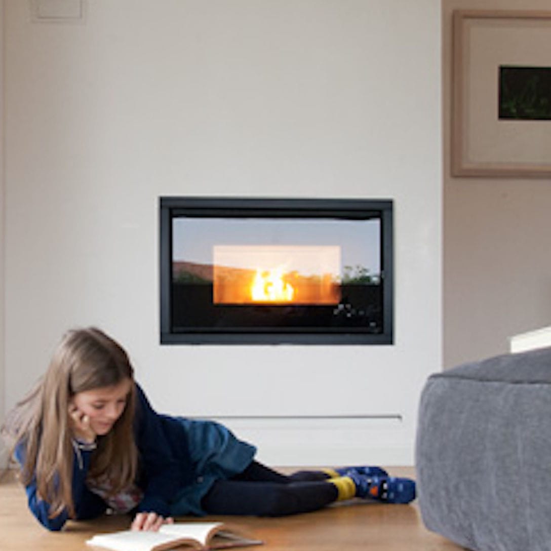 Pellet Fireplace Contemporary Closed Hearth Built In Vivo