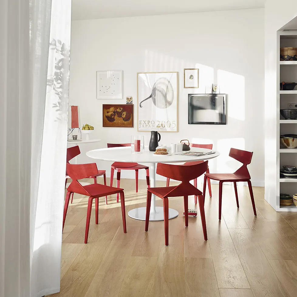 Contemporary dining table - DIZZIE - Arper - MDF / laminate