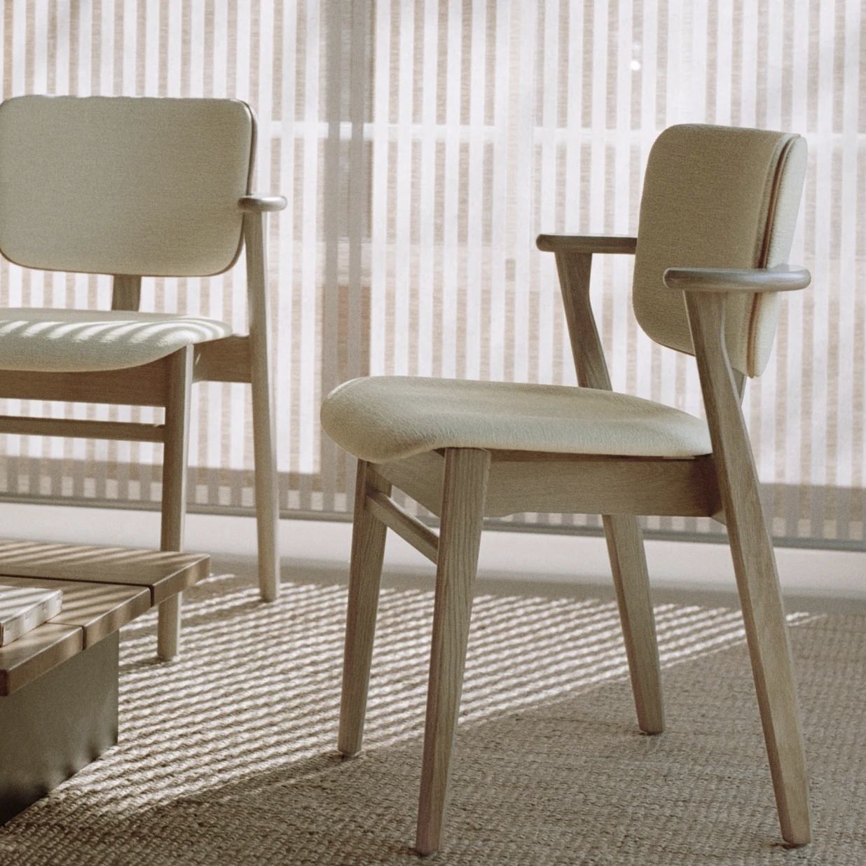 Contemporary chair - DOMUS - Artek - indoor / leather / oak