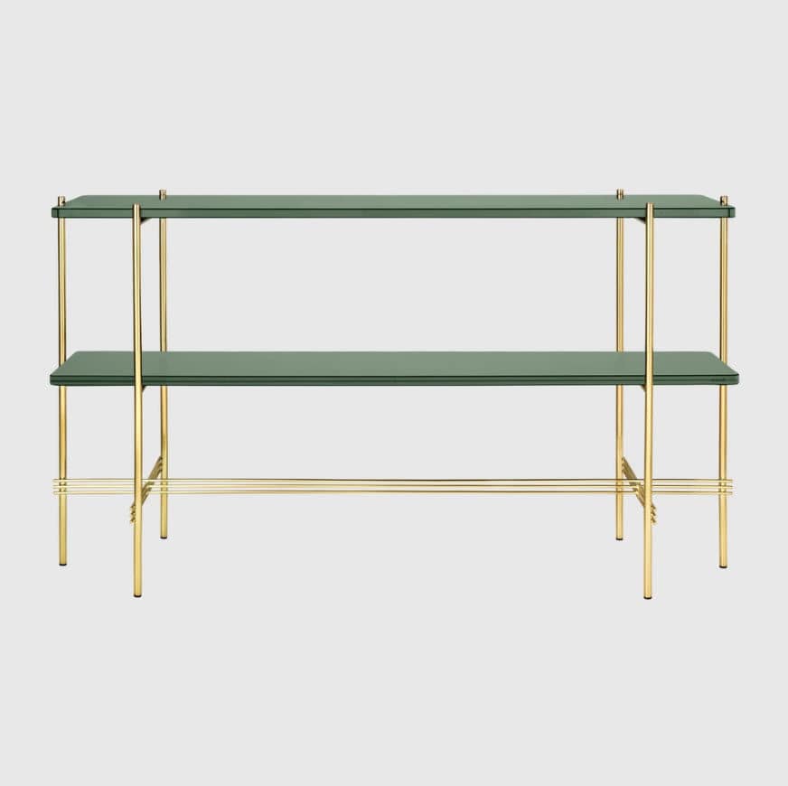 Contemporary console table - TS - GUBI - marble / metal base