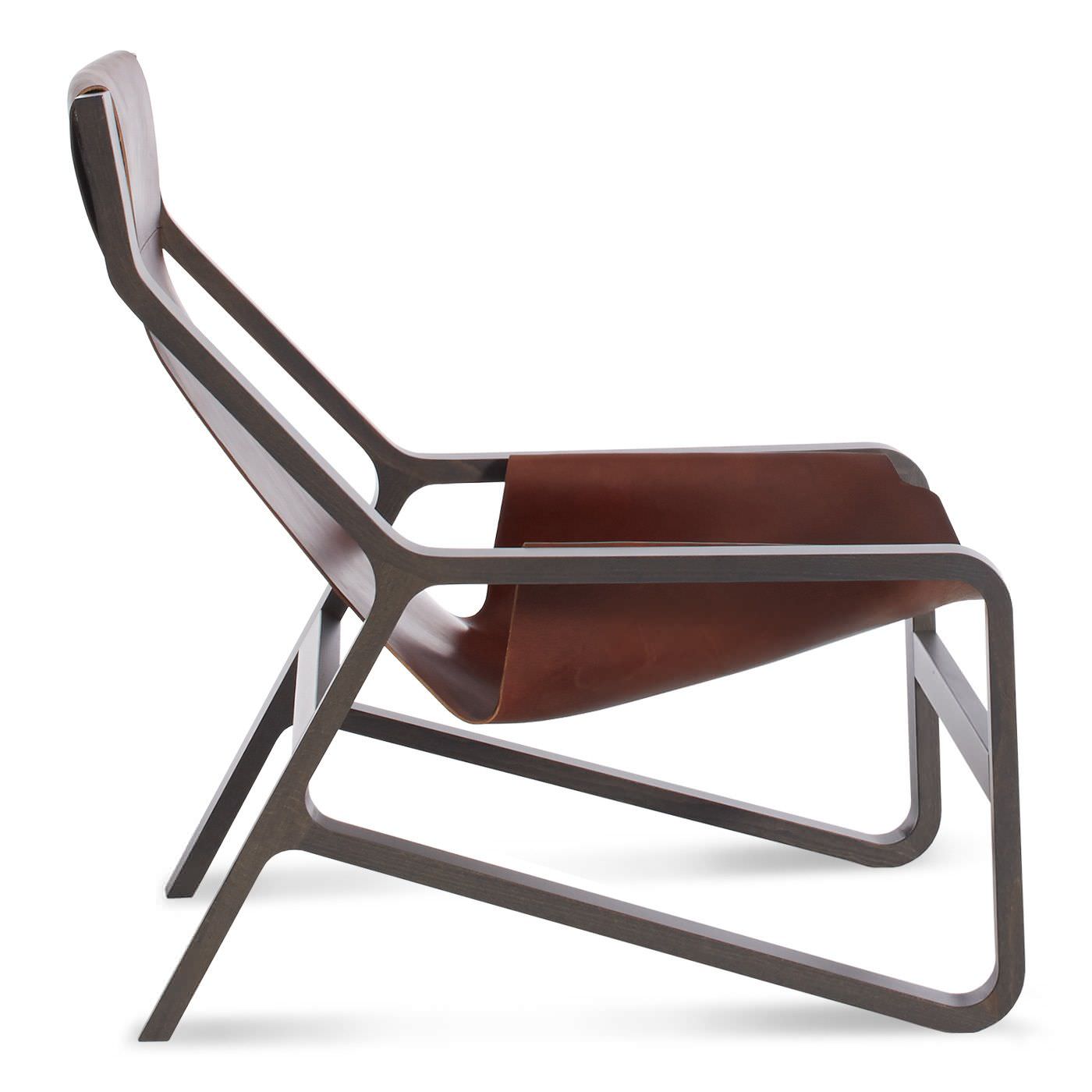 lounge chair wood leather