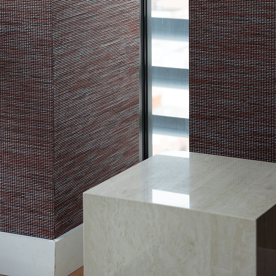 Wall fabric WABI SABI Chilewich Sultan LLC patterned / PVC / weave