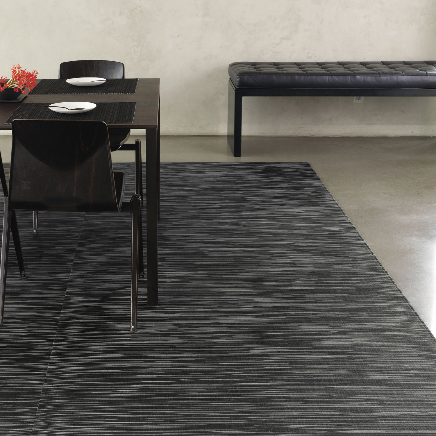 Contemporary rug RIB WEAVE Chilewich Sultan LLC striped