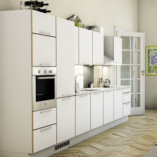 Contemporary kitchen - TREND WHITE - HTH Køkkener - melamine / wooden ...