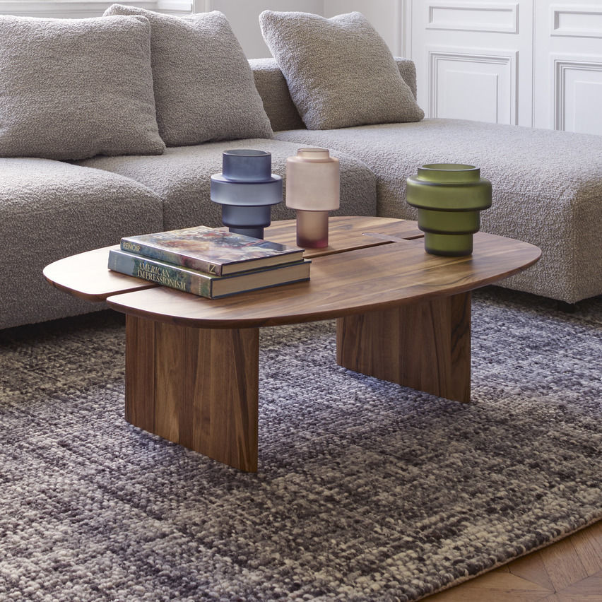Contemporary coffee table - INTERVALLE - Ligne Roset - solid wood