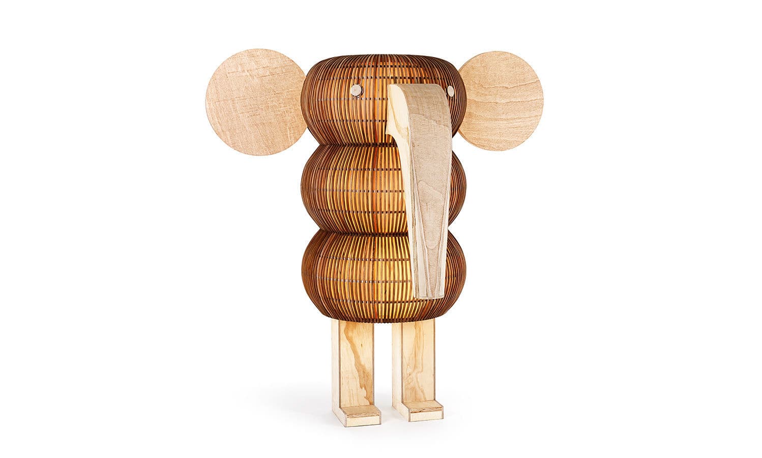 Floor Standing Lamp Original Design Wooden Sculpture
