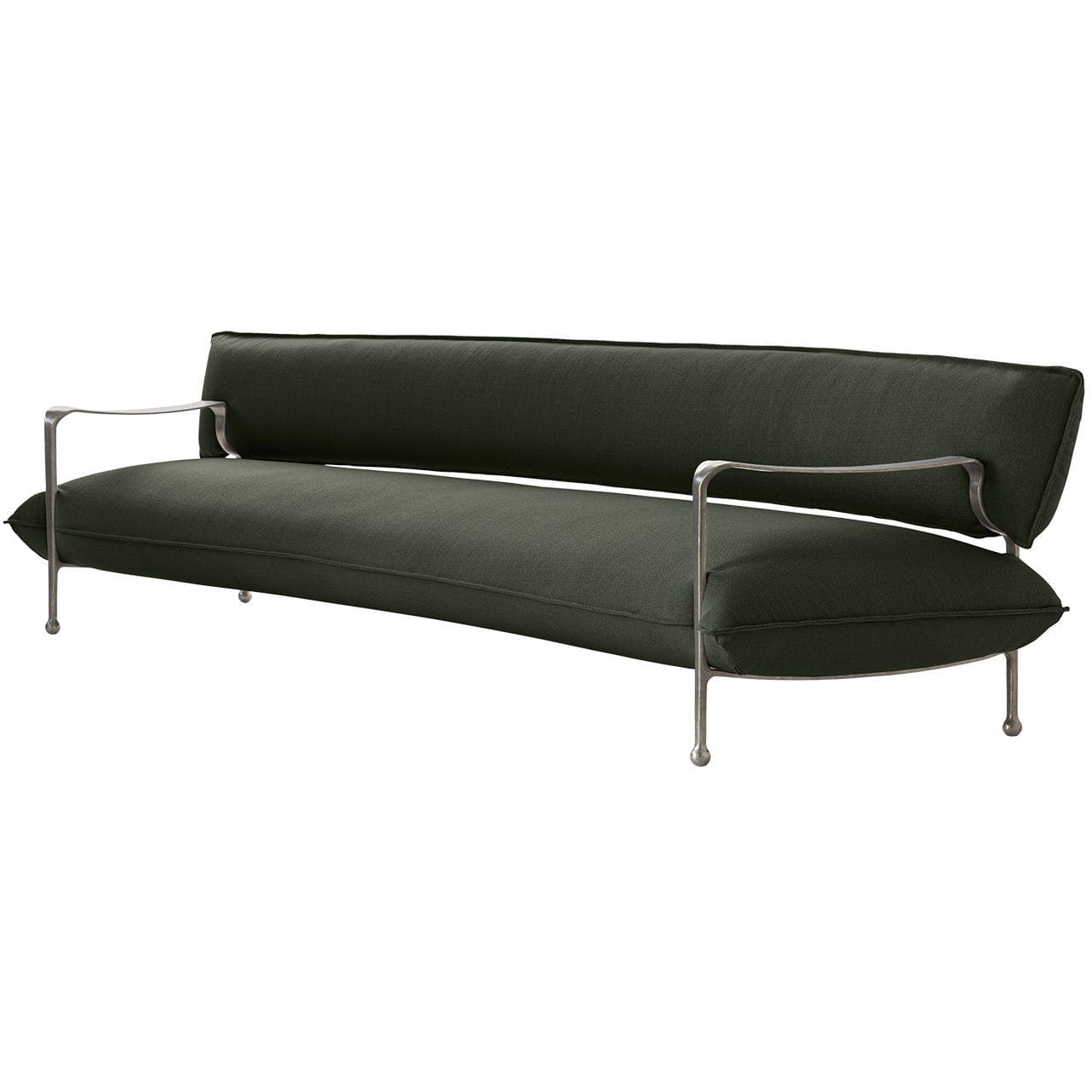 Contemporary upholstered bench Riace MAGIS fabric / bronze base