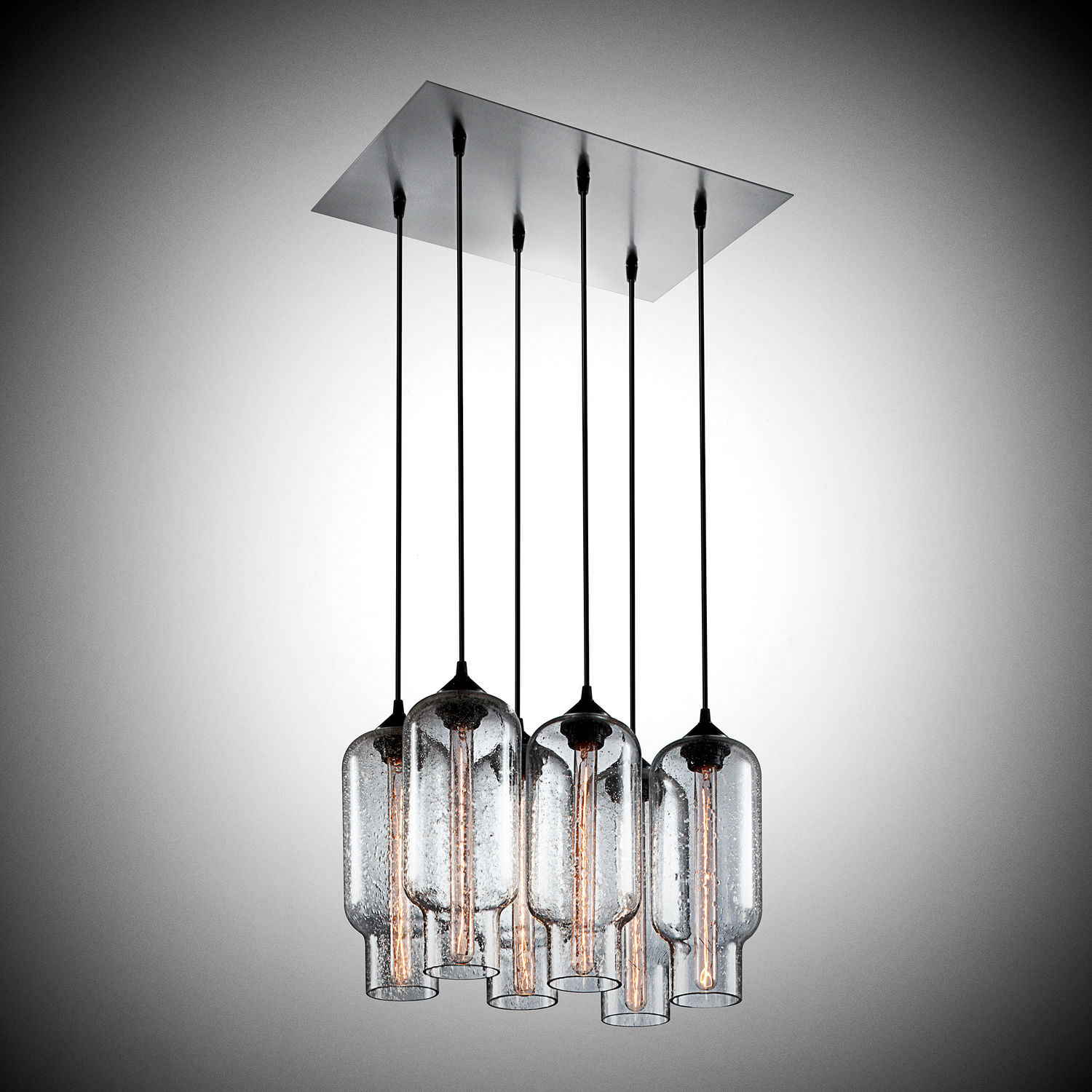Contemporary chandelier PACK 6 CHANDELIER Niche Modern glass