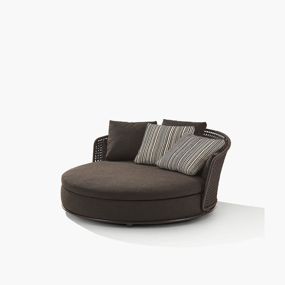 Round sofa - SOORI - Poliform - contemporary / beige / gray