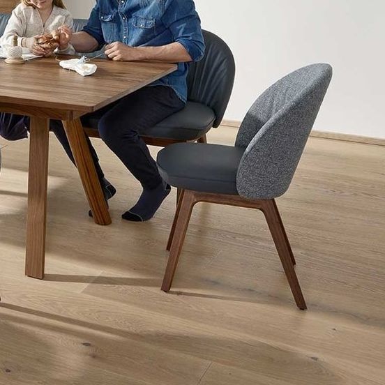 Contemporary dining chair FLOR TEAM 7 indoor / fabric / leather