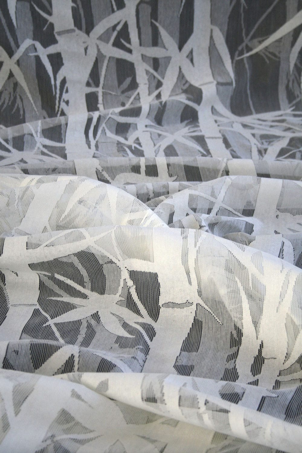 Patterned Sheer Curtain Fabric Cotton Polyester Bamboo Lace