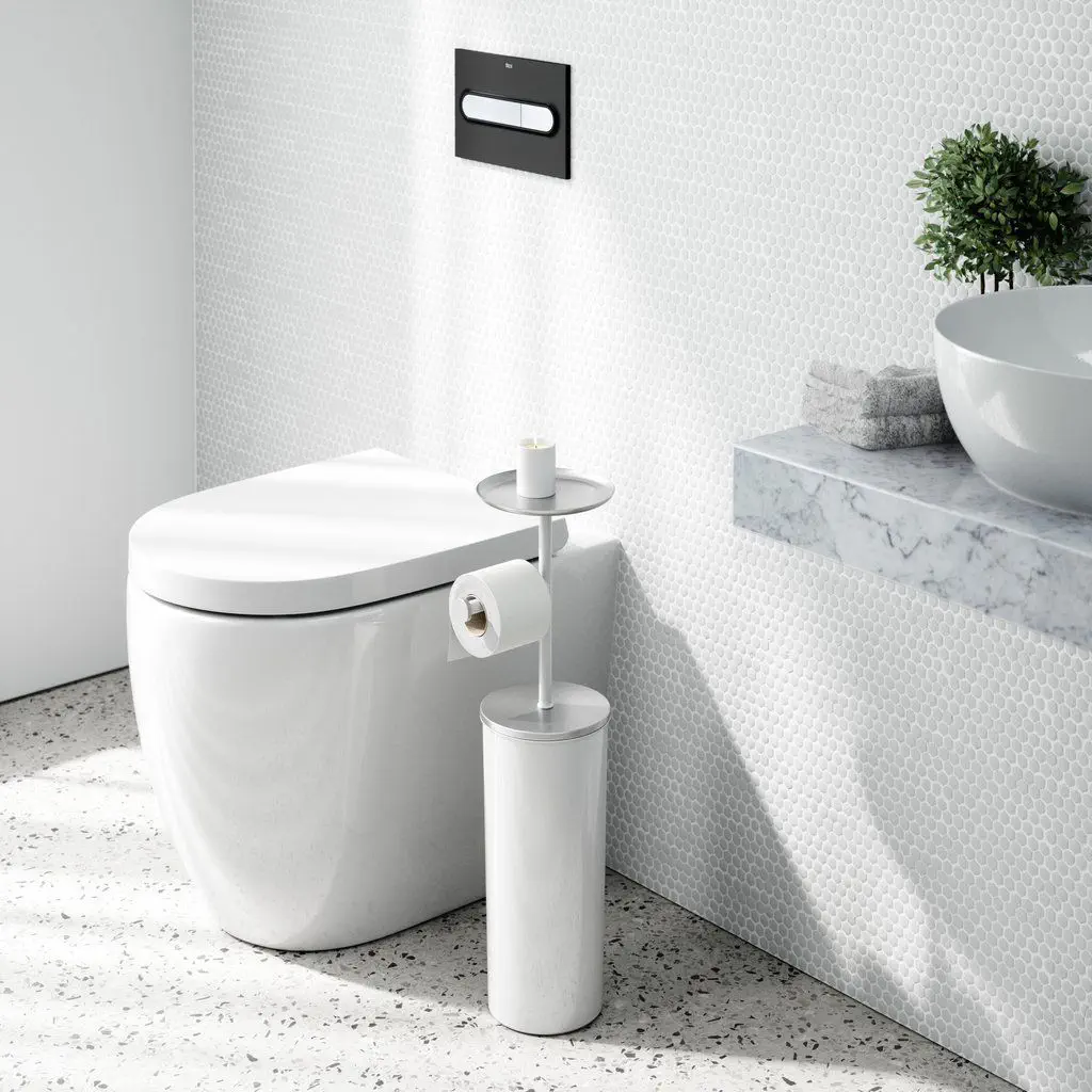Floor Mounted Toilet Roll Holder Portaloo Umbra Chrome Home
