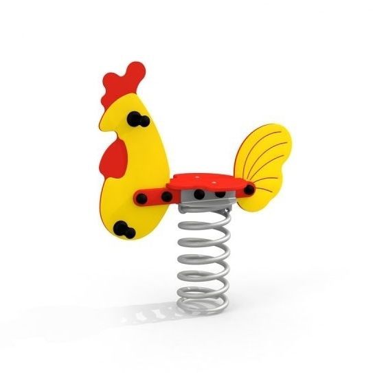 Spring Rocker Cow Rooster spring rocker - 11253 - Lars Laj - powder-coated steel / HDPE ...