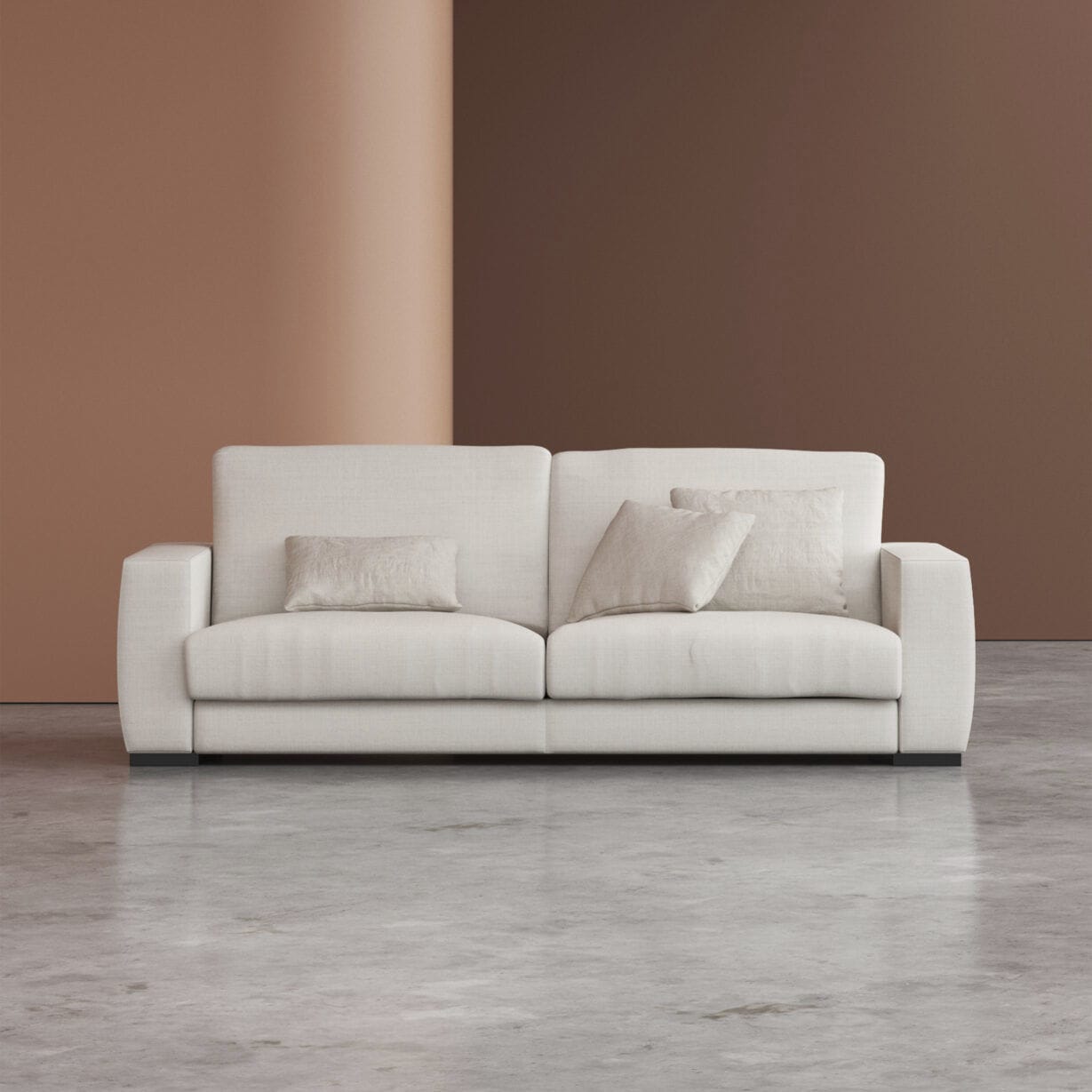 Modular sofa ANDROS Gems Barcelona gray / white / fabric