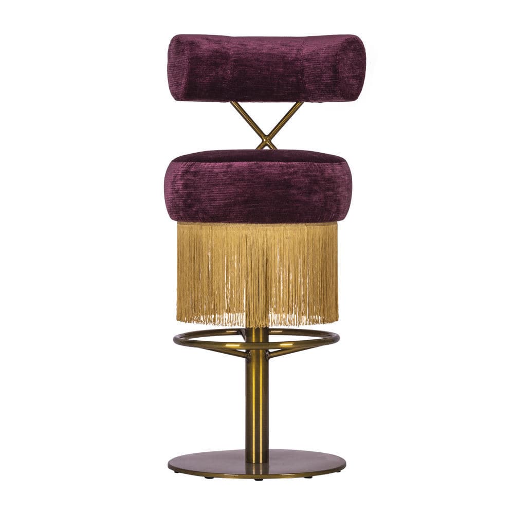 Art Deco bar chair ReUnited HS Satelliet Originals velvet / steel