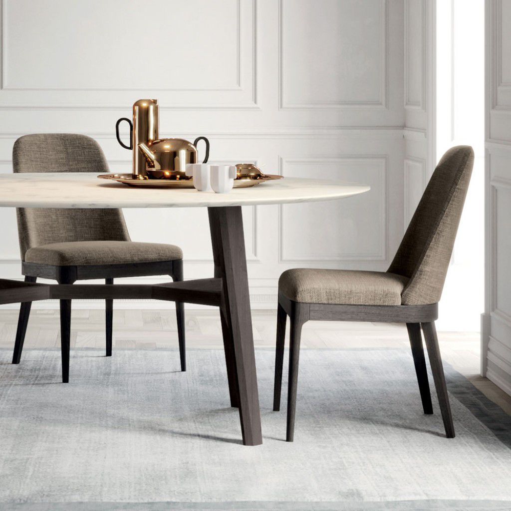 Contemporary dining chair - NEVIS - Kico srl - indoor / fabric / leather