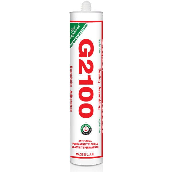 Elastic sealant G2100 ANCHOR ALLIED silicone resin / adhesive / glass