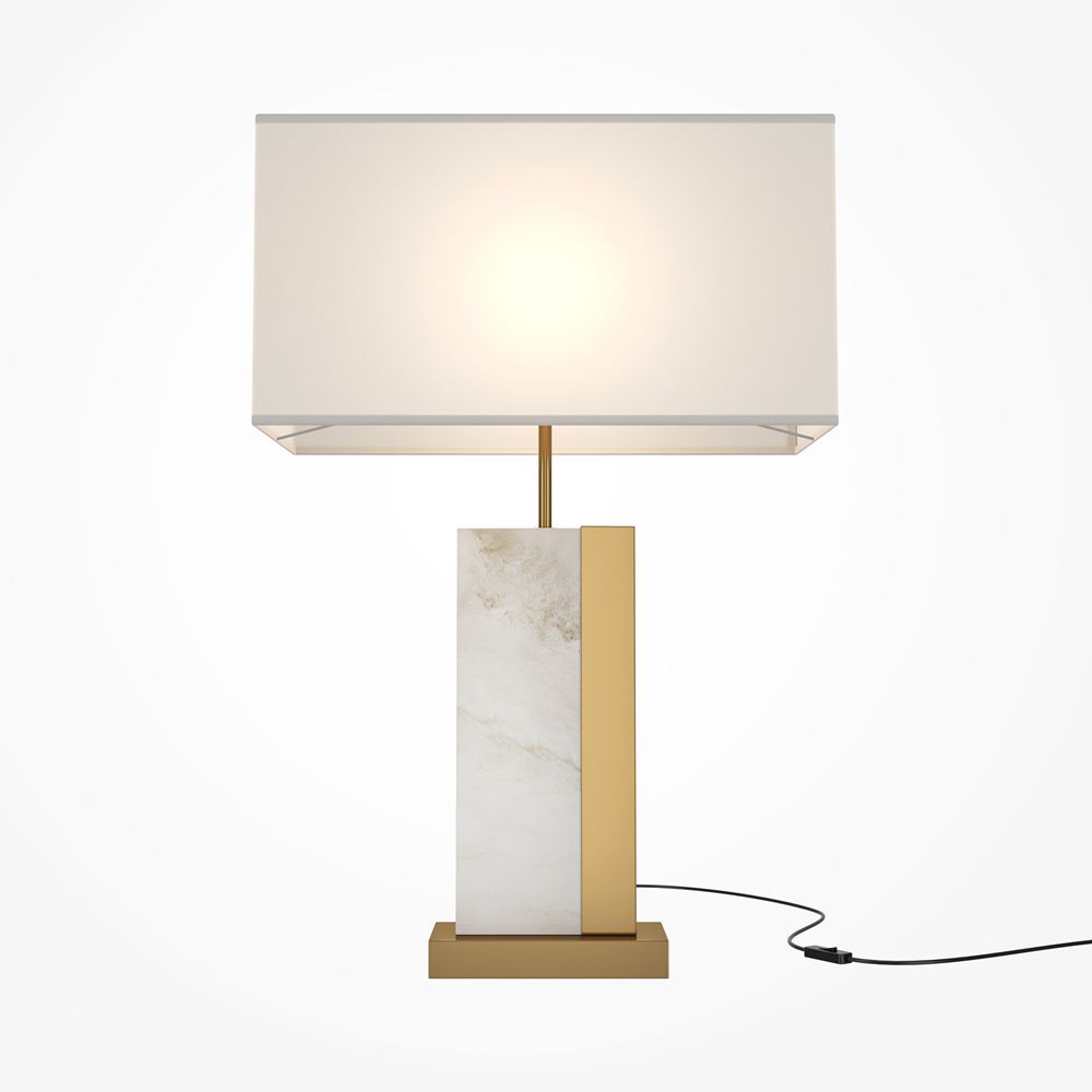 Table Lamp - BIANCO - Maytoni - Blown Glass / Cotton / Linen