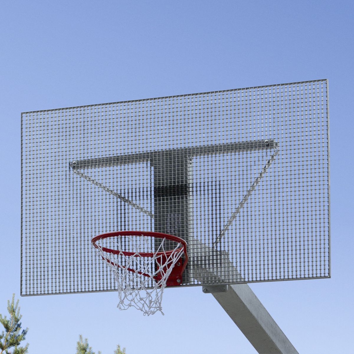 Metal basketball backboard 4124155 Schelde Sports rectangular