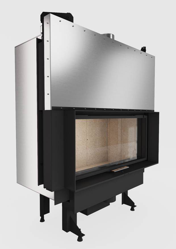 Wood-burning fireplace - Flat Architectural 119 x 42 - REGALFIRE S.A ...