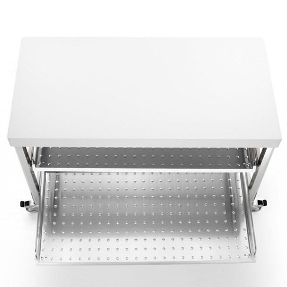 Stainless Steel Prep Table On Casters 130 Alpes Inox
