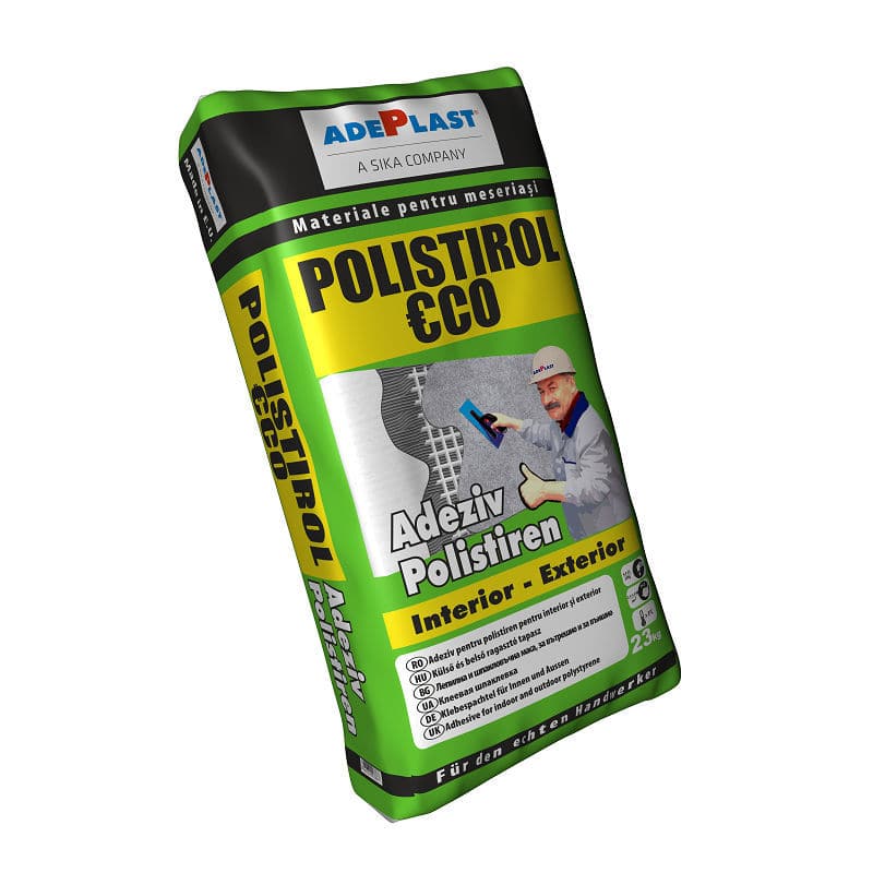 Thermallyinsulated adhesive mortar POLISTIROL ECO AdePlast for insulation panels