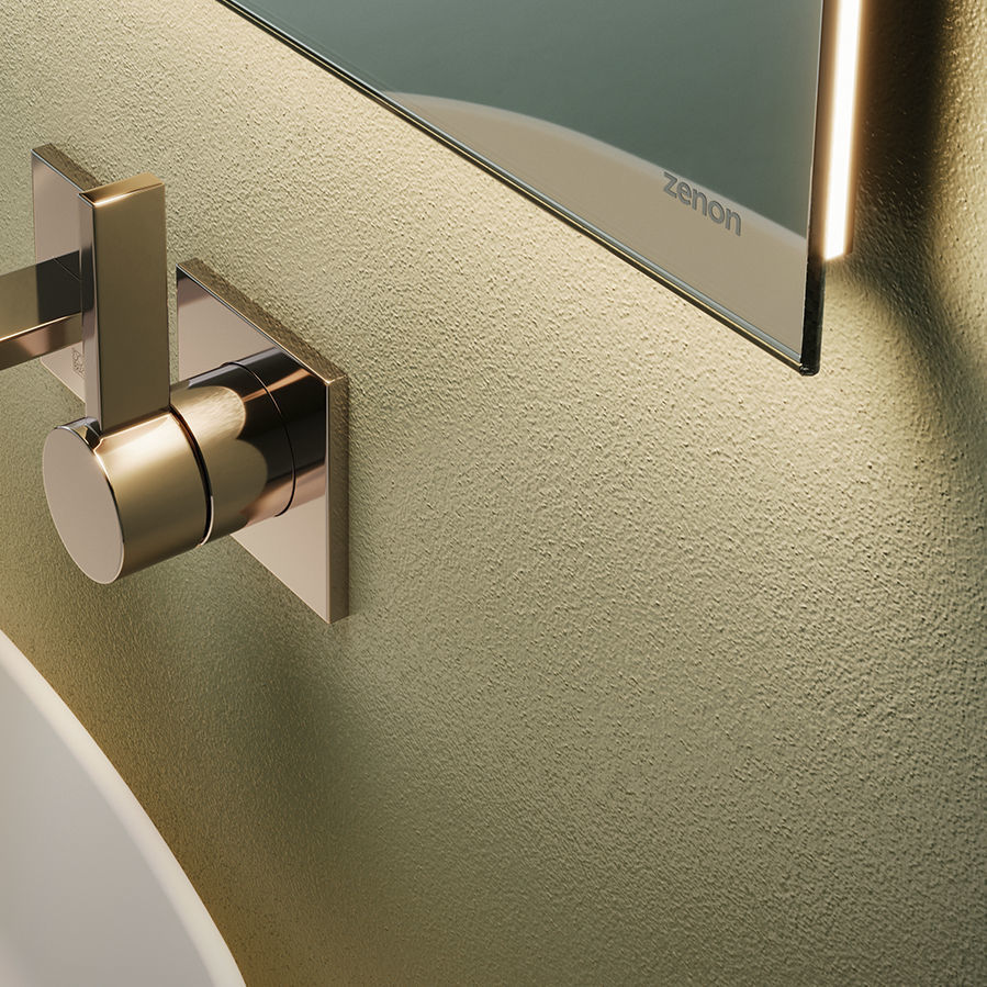 Wallmounted bathroom mirror LYRA ZENON SMART SOLID SURFACE