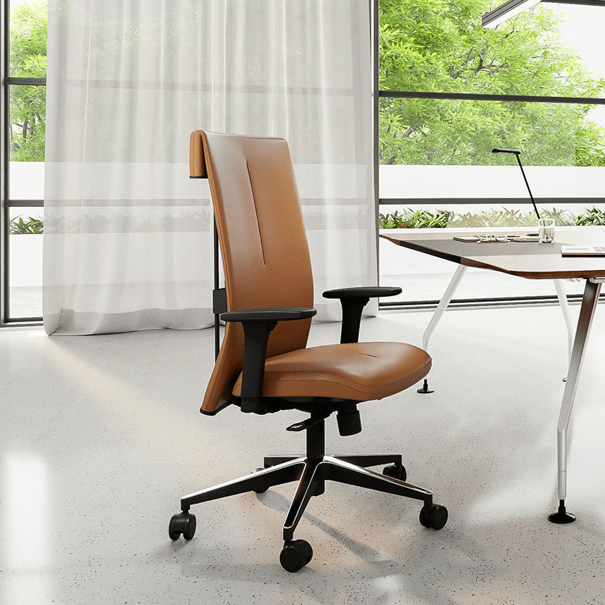Contemporary office chair Leef Cavaletti S/a fabric / leather
