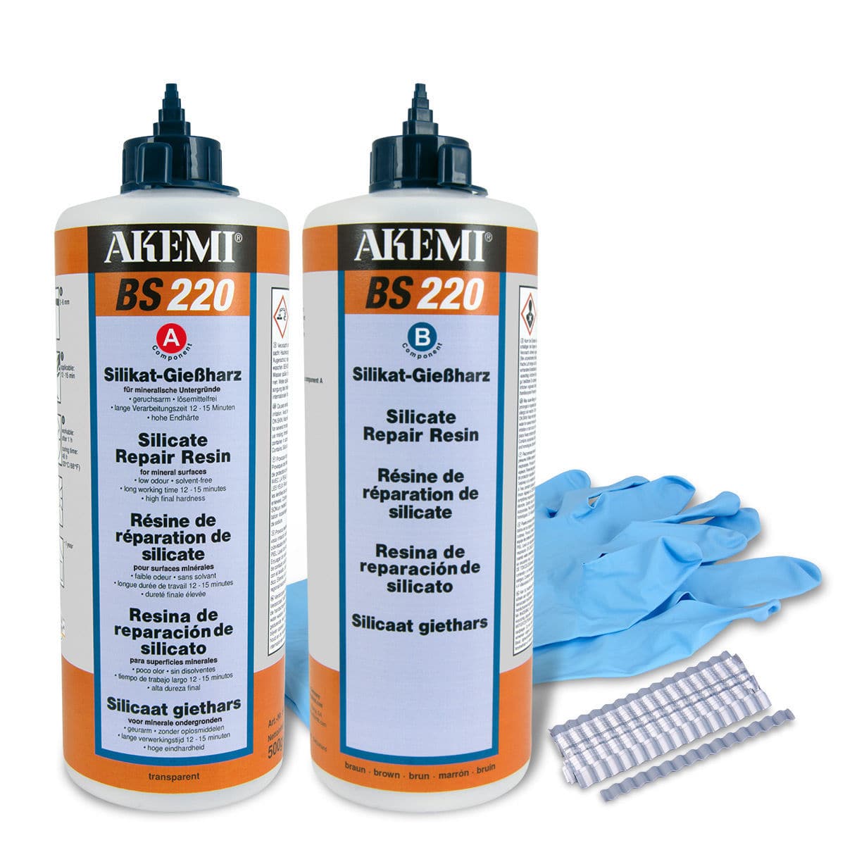 Epoxy sealant - BS 220 - Akemi - mineral / adhesive / for flooring