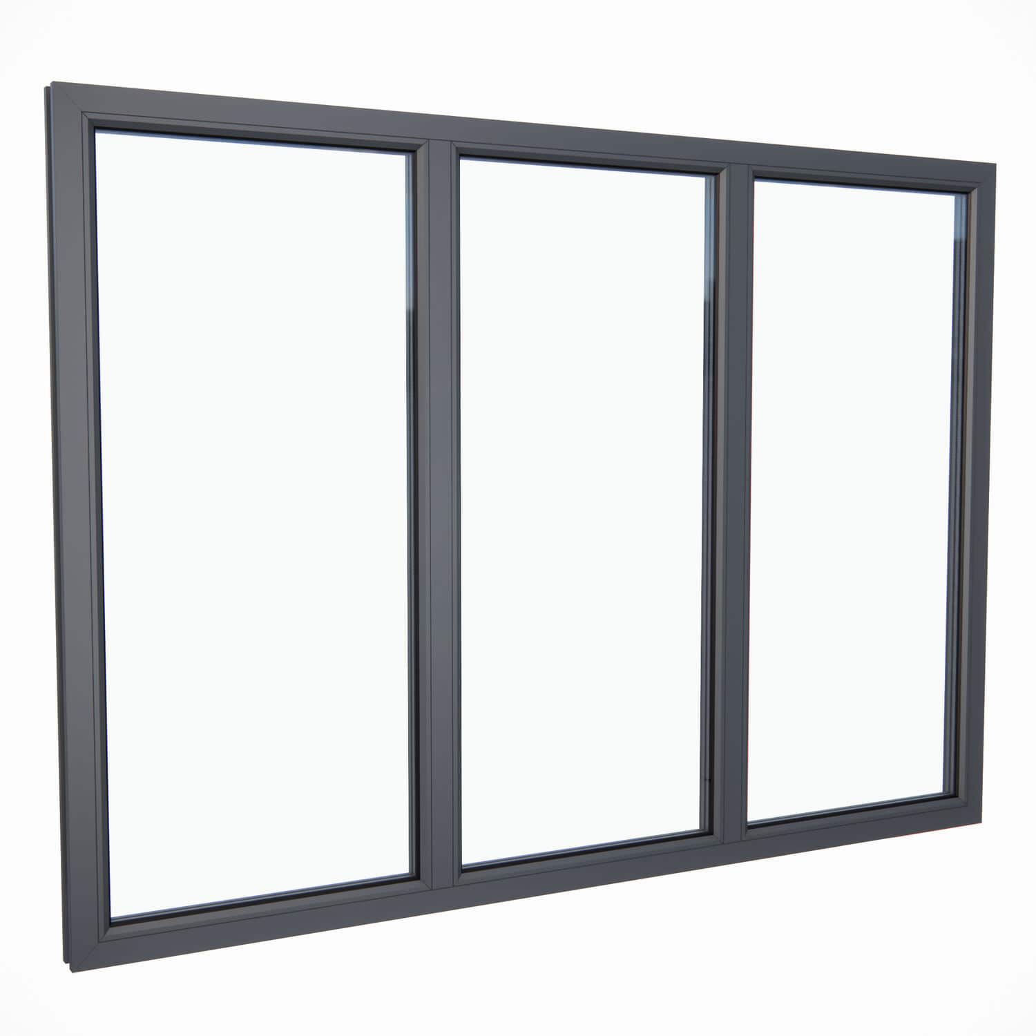 Fixed window - PARITET LLC - glass / PVC / double-glazed