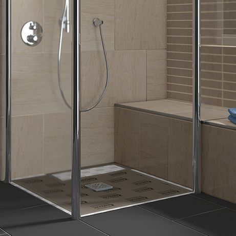 Rectangular shower base - TUB-COMBI - LUX ELEMENTS - above floor ...