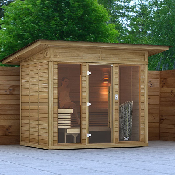 Home sauna - Sawo - wooden / outdoor / prefab