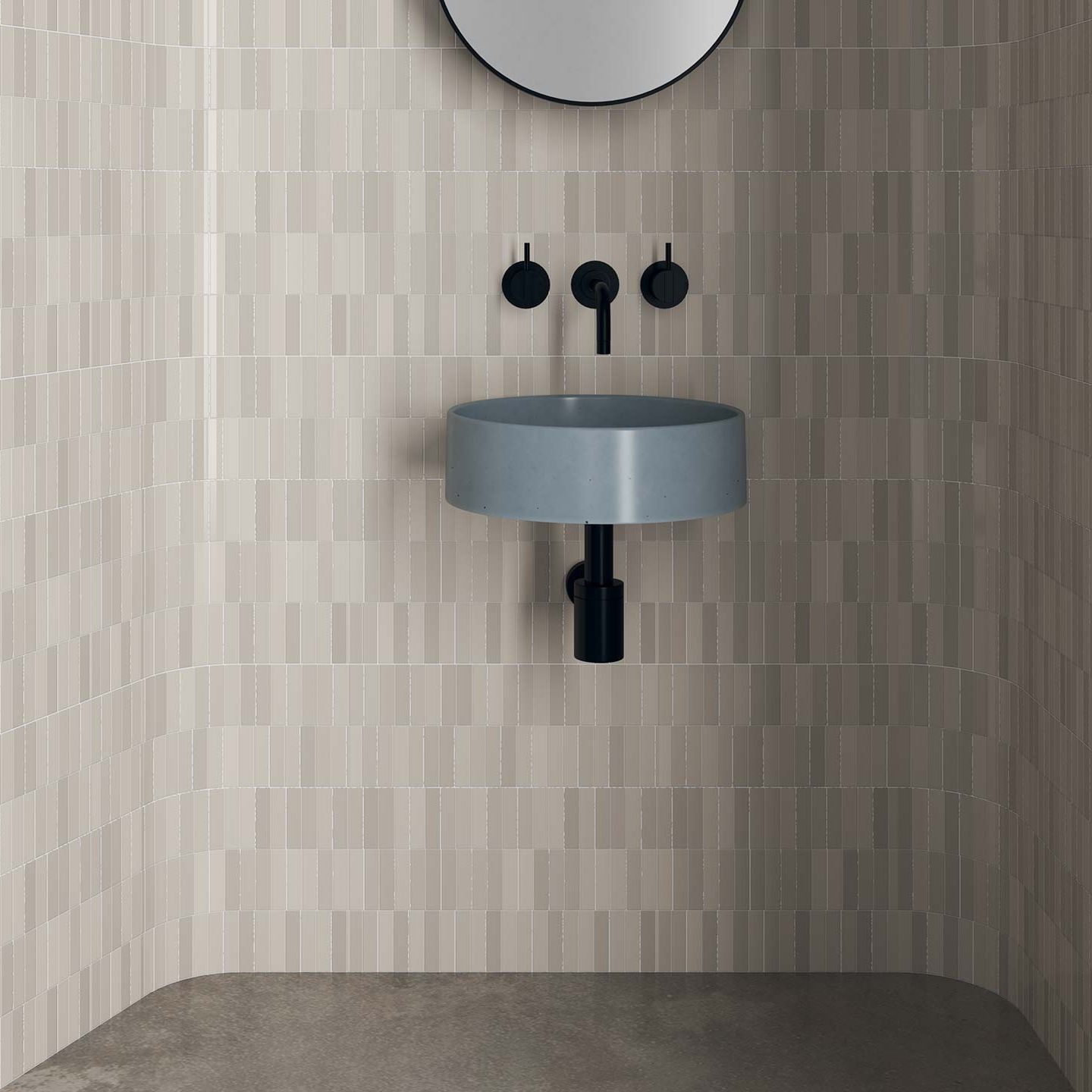 Wall-mounted washbasin - MK101 - Maark Bathware - concrete / matte ...