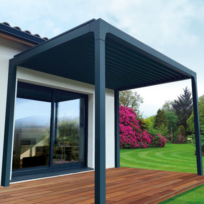 Self-supporting pergola - L1 - USINE-ONLINE - extruded aluminum / with ...