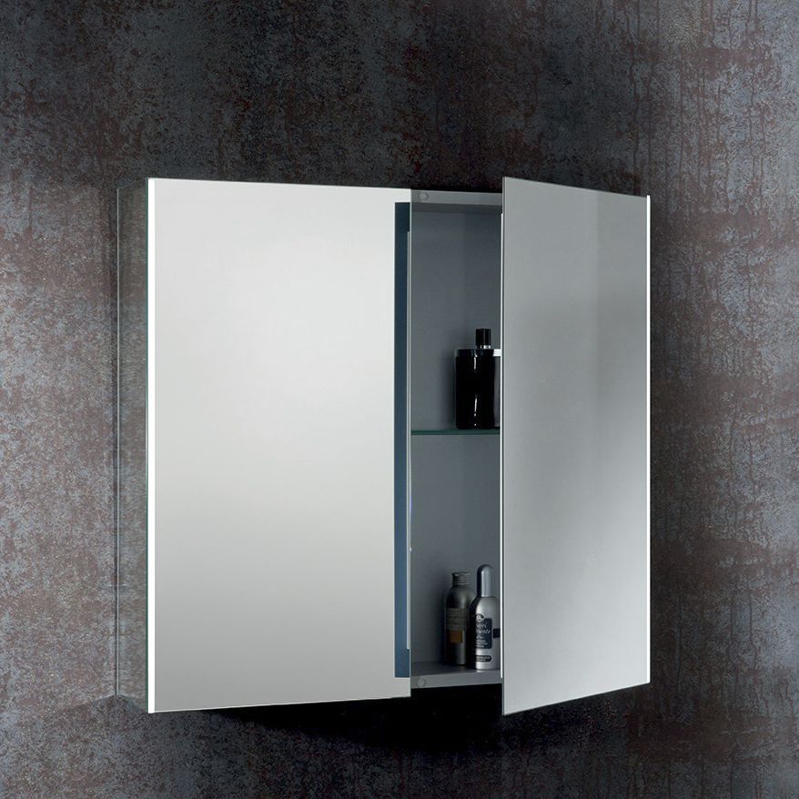 Bathroom Cabinet With Mirror Contemporary Glass Wall Mounted