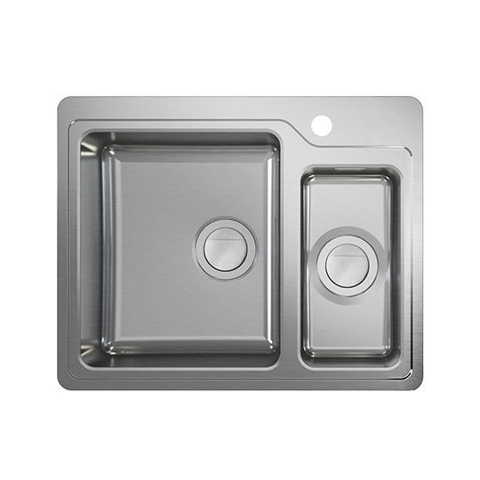 Double kitchen sink N4017 series Stala without drainboard / with