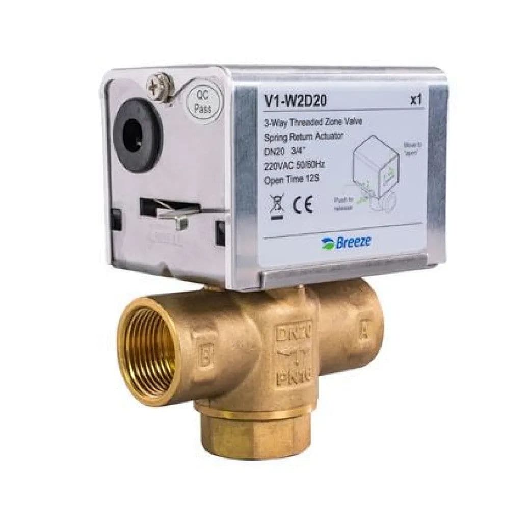 On/off solenoid valve - V1 - Breeze Controls - 3-way / for heating ...