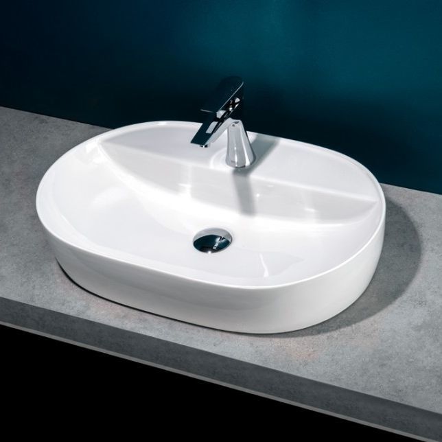 Countertop washbasin - KEY 80 - Ceramica Althea - ceramic / 1-hole ...