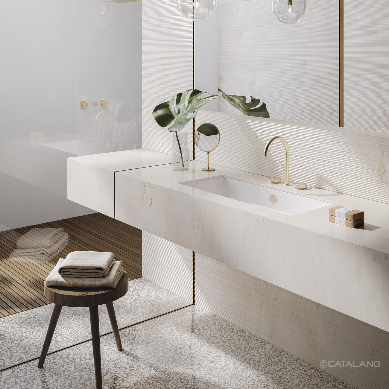 ZERO Countertop round washbasin By CERAMICA CATALANO