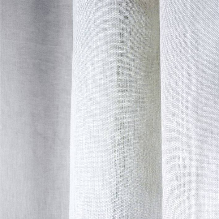 Plain sheer curtain fabric - AERO II - EDMOND PETIT - linen ...