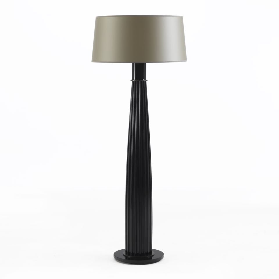 Floor Lamp Traditional Silk Solid Wood Milano