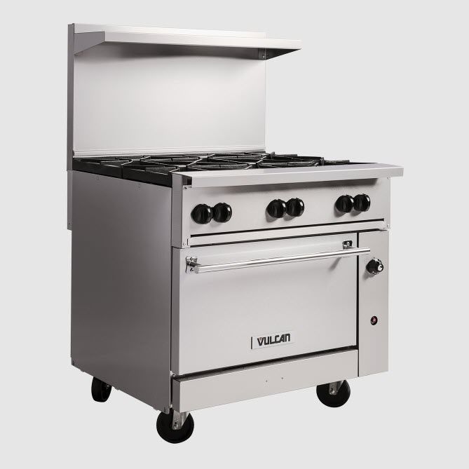 Gas range cooker 36S6B VULCAN commercial / professional / 1 oven