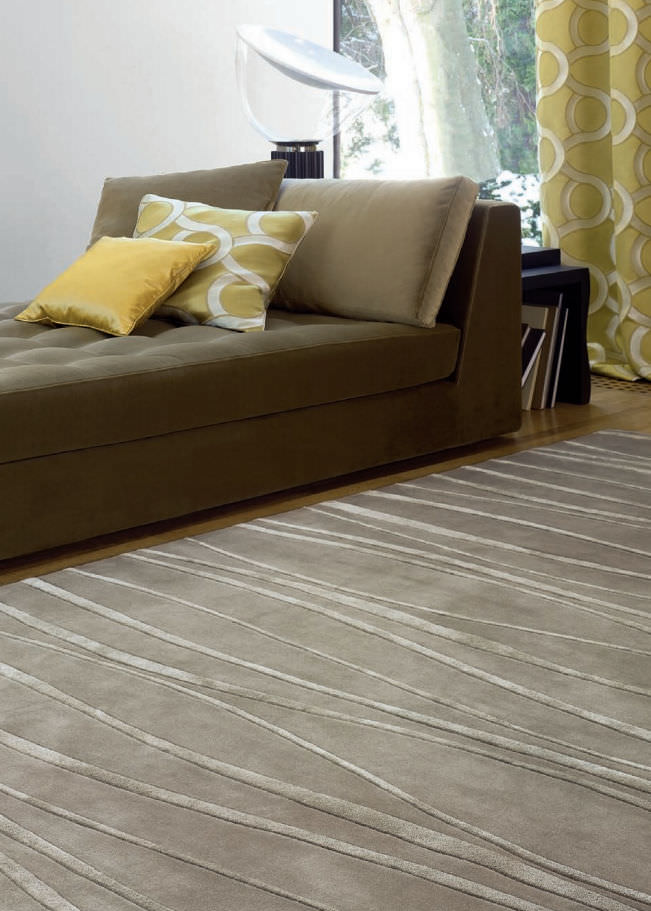 Hasso Rugs Contemporary rug - SINUS - SAHCO - striped / wool / rectangular