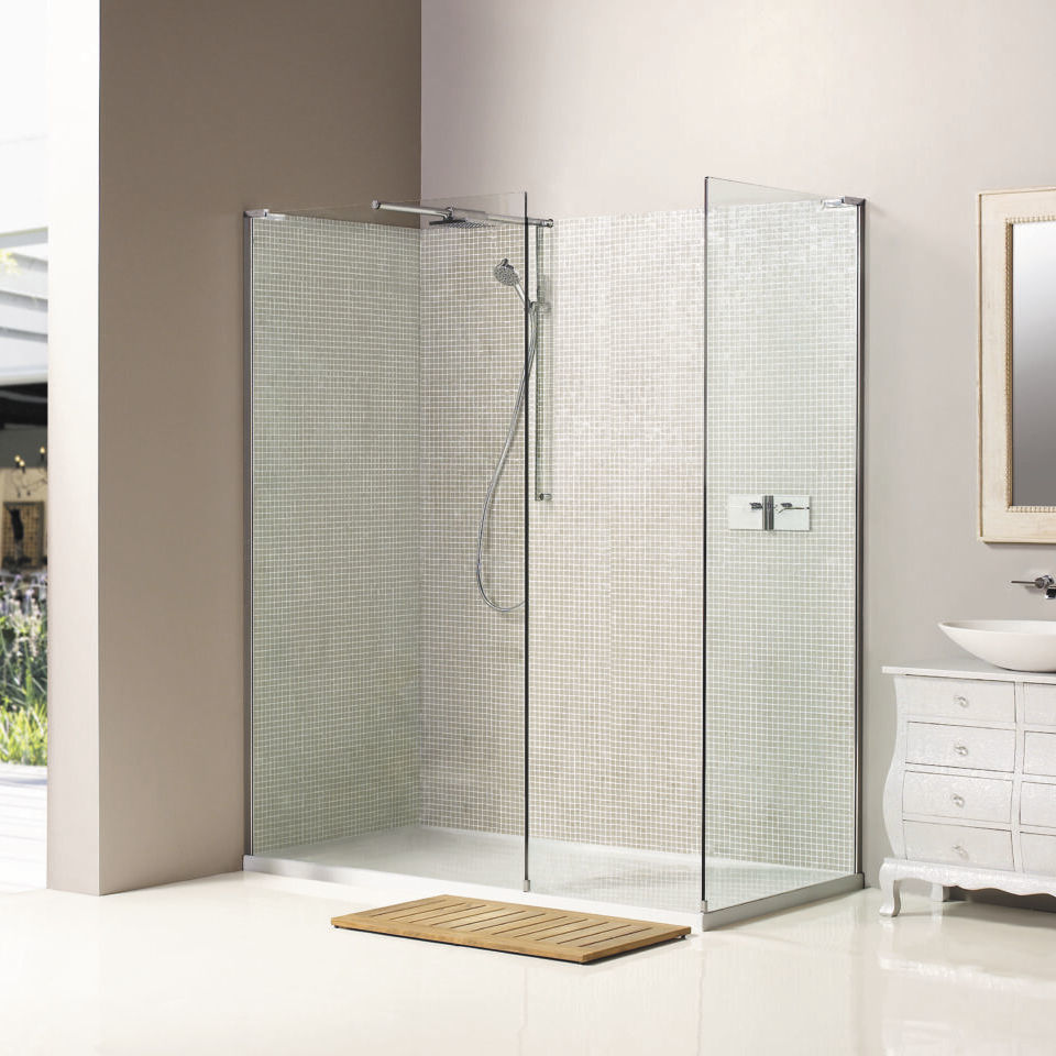 Walkin shower enclosure NWPC matki showering glass / fixed / corner