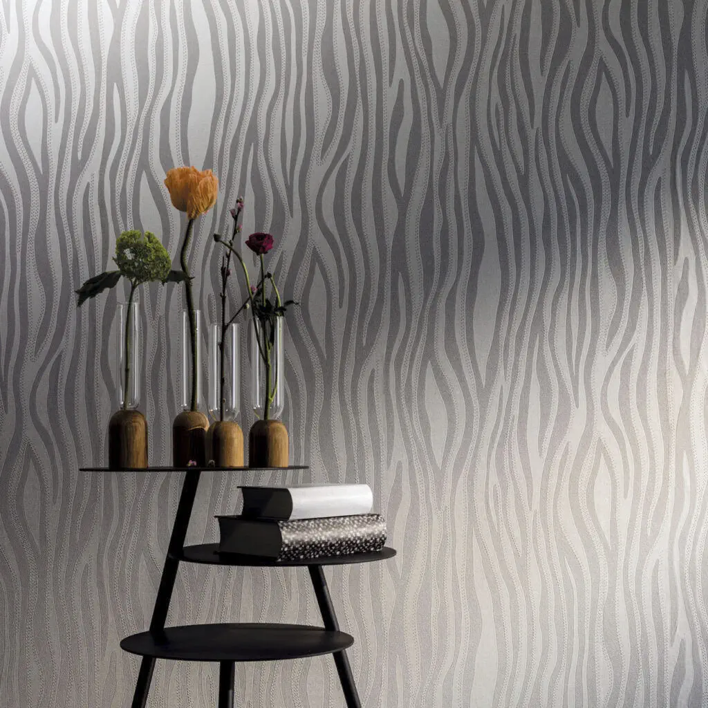 Marburg La Veneziana 56.4-sq. ft. Pewter Grey Non-Woven Leaf Unpasted  Wallpaper MG31320 | RONA