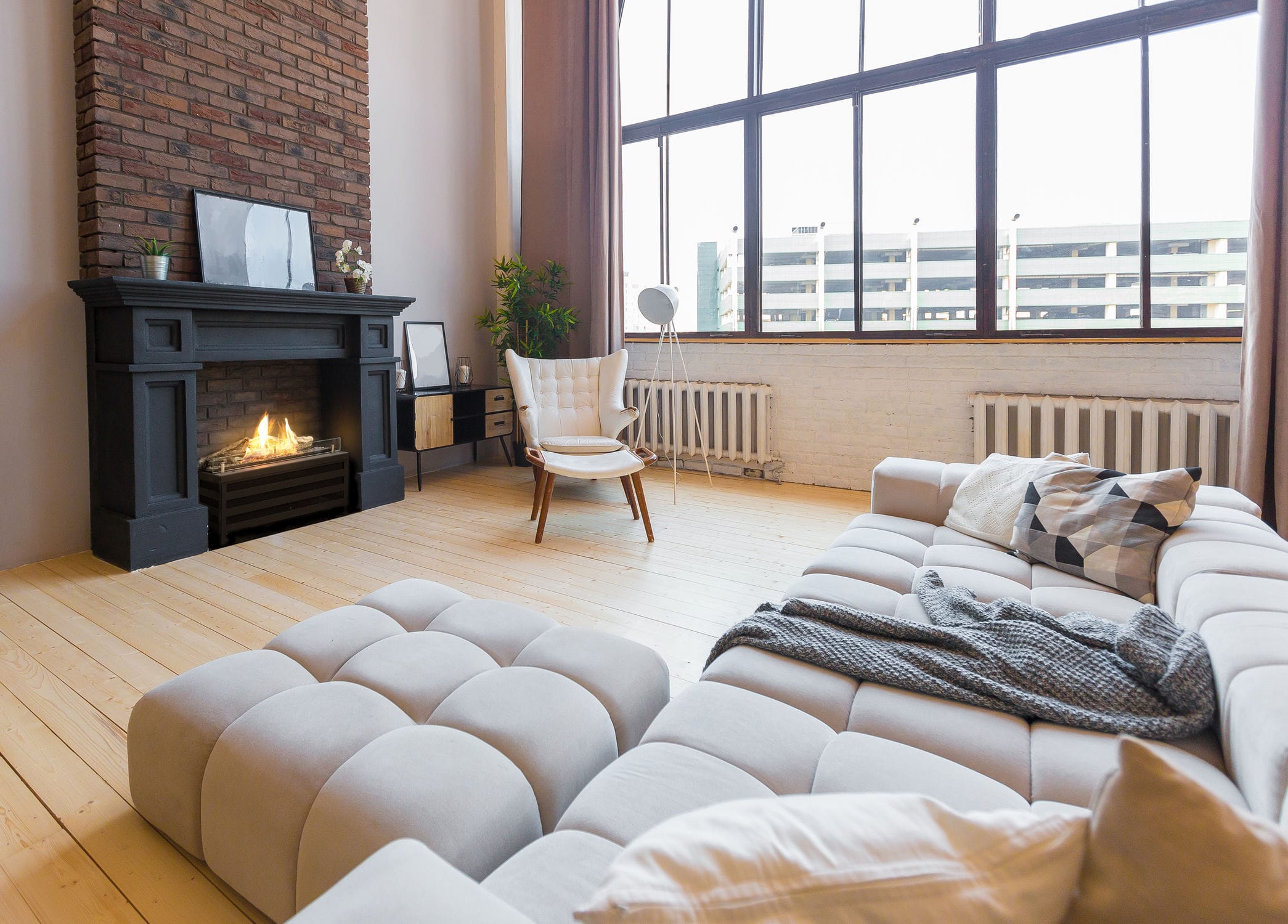 Bioethanol Fireplace Insert Remote Controlled Basket Fire Logs