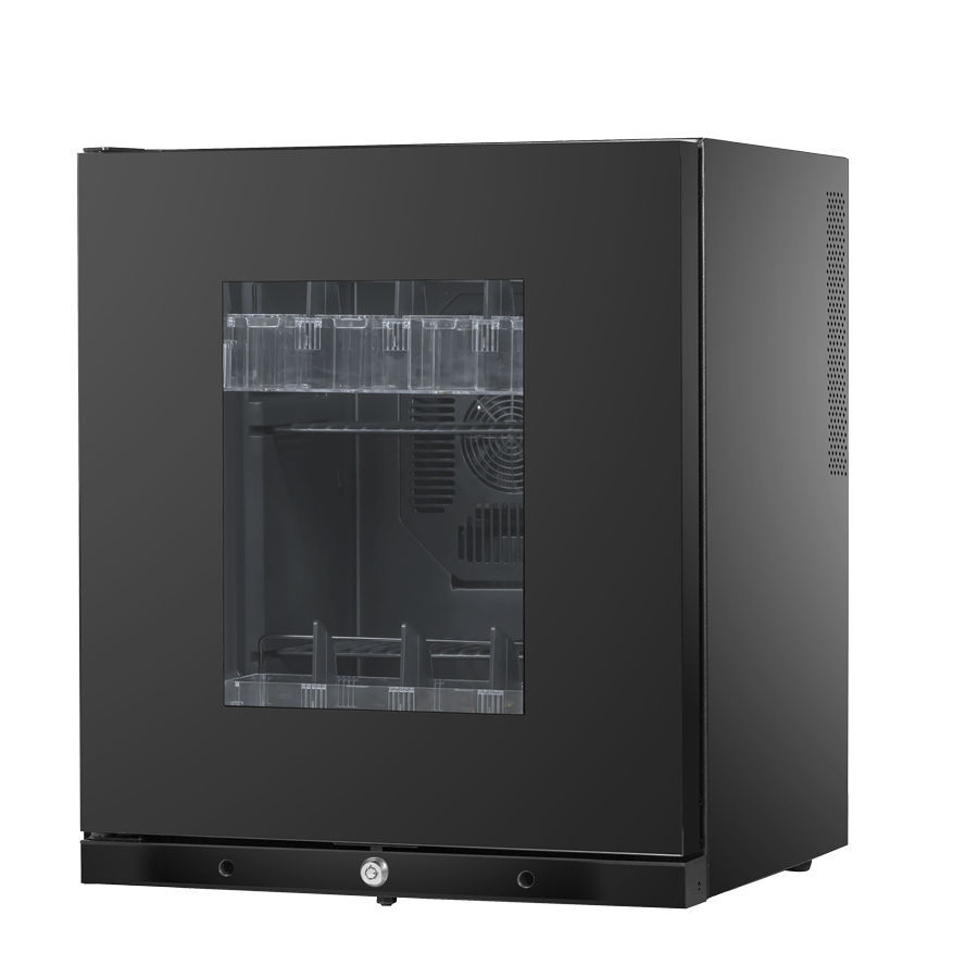 Compact minibar - LP60T - Minibar Systems - glass-front / with hinged ...