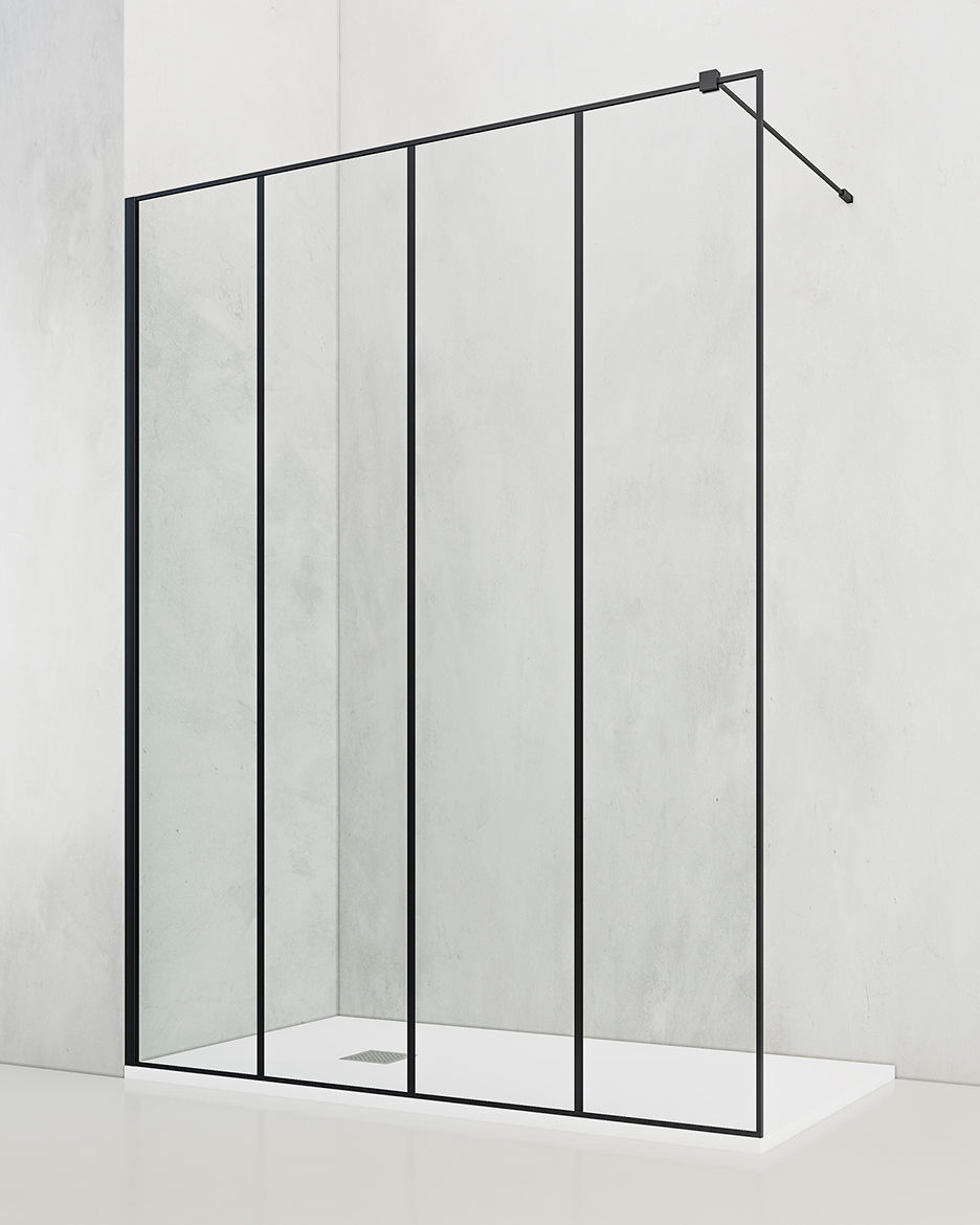 Fixed shower screen VI6 TDA rectangular / tempered glass