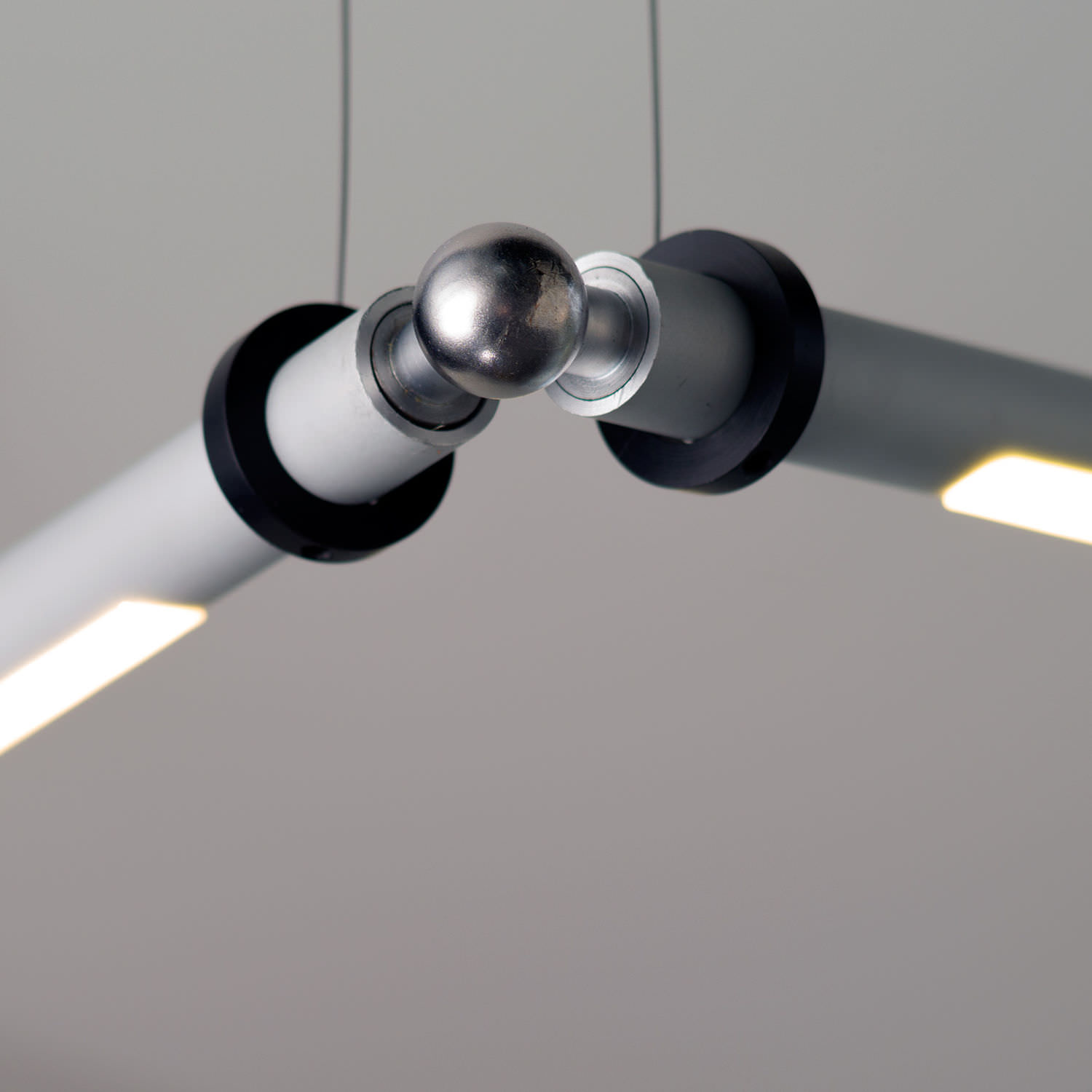 Hanging light fixture / LED / linear / anodized aluminum COLIBRÌ cod