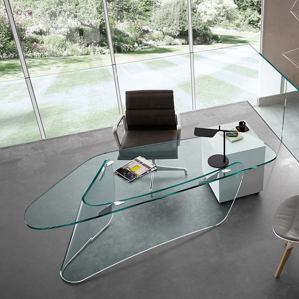 Executive Desk - Graph - Fiam Italia - Contemporary   Glass   Home Office